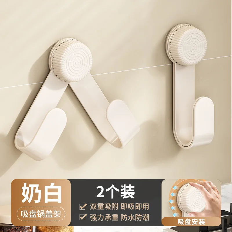 Wall-mounted pot lid rack