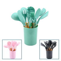 Silicone kitchen utensils set