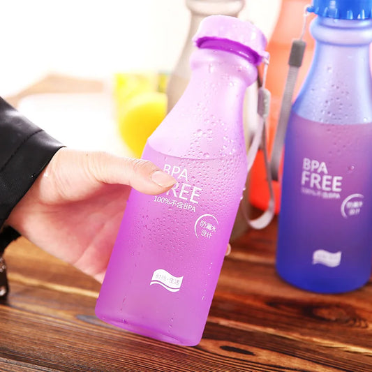 Frosted water bottle