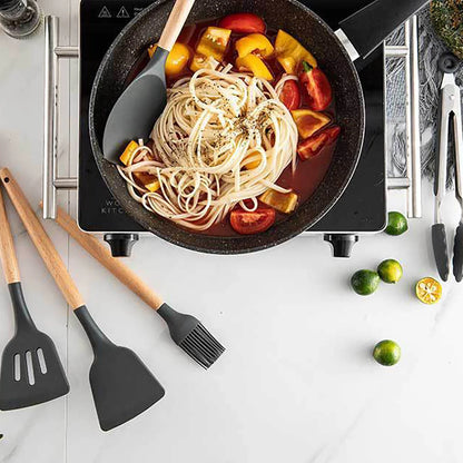 Silicone kitchen utensils set