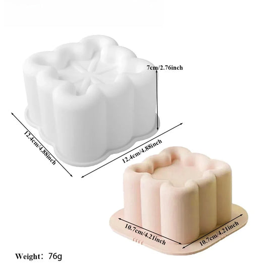 Flower and star silicone cake molds