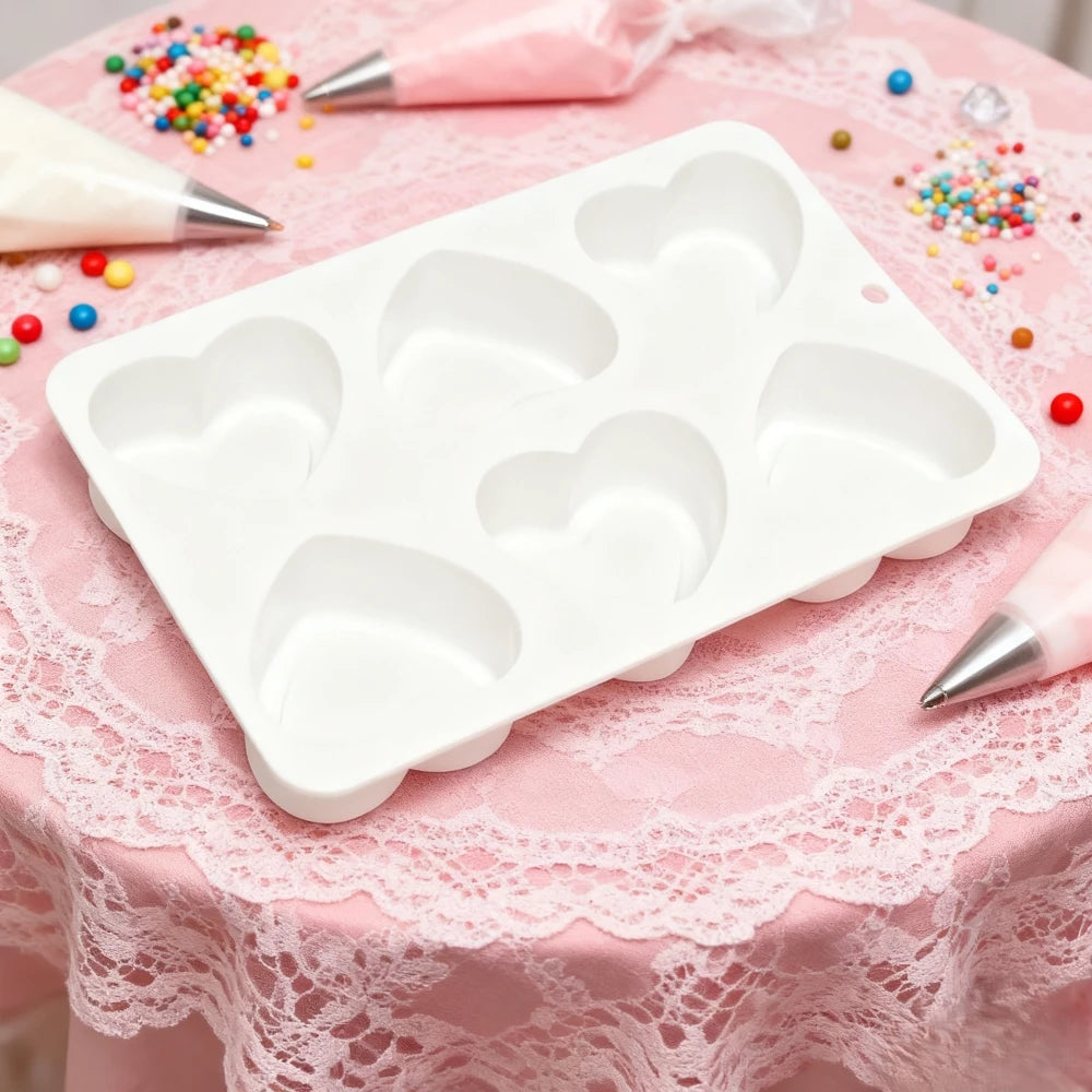 Flower and star silicone cake molds