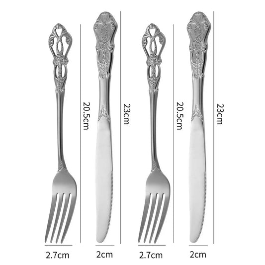 Gold Spoon and Fork Se