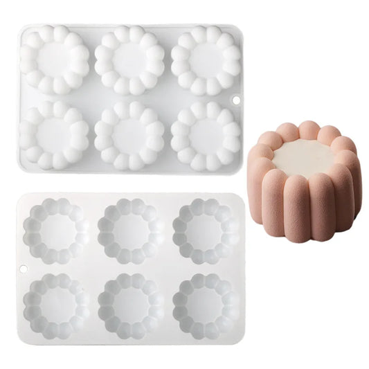 Flower and star silicone cake molds