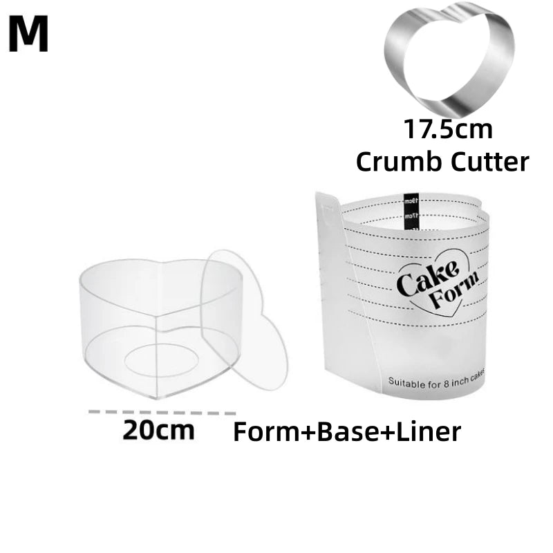 Adjustable heart cake ring