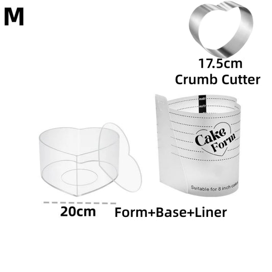 Adjustable heart cake ring