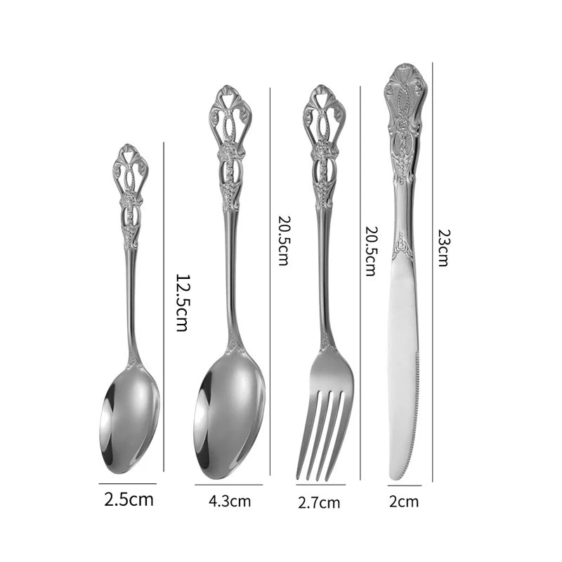 Gold Spoon and Fork Se