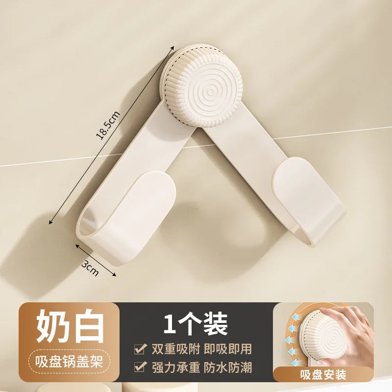 Wall-mounted pot lid rack