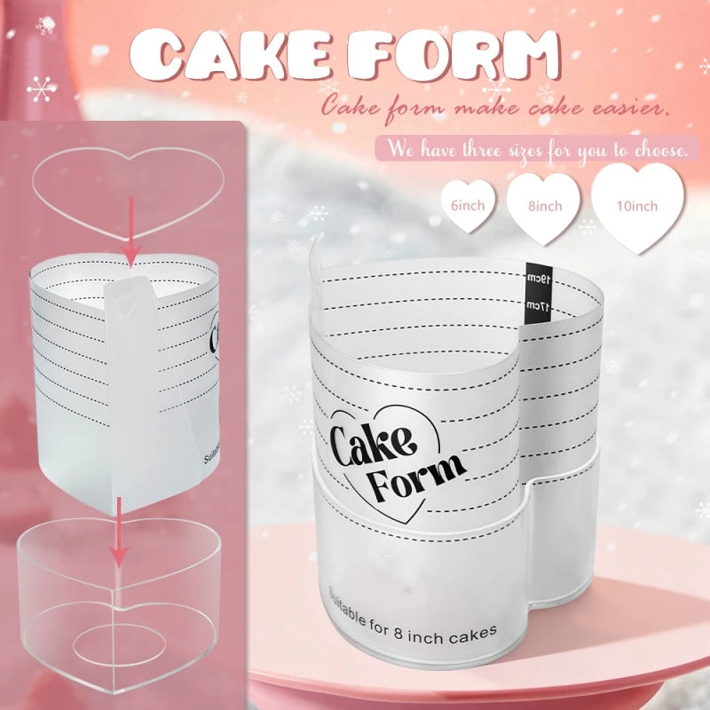 Adjustable heart cake ring