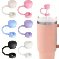 Silicone straw toppers