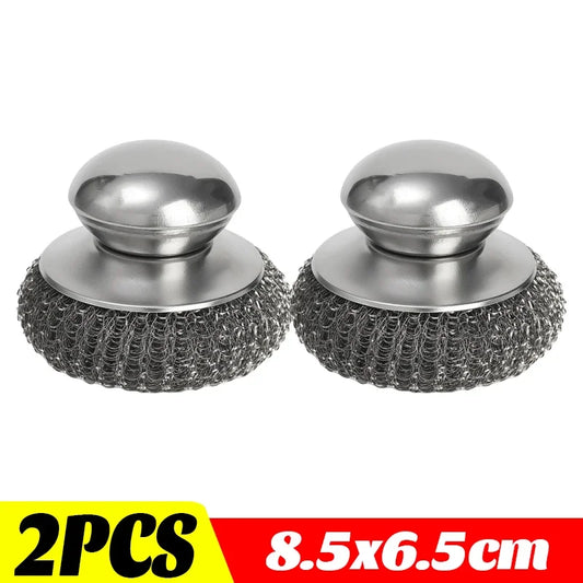 Stainless steel pot brush