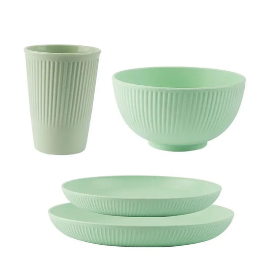 Vibrant Dish and Cup Set