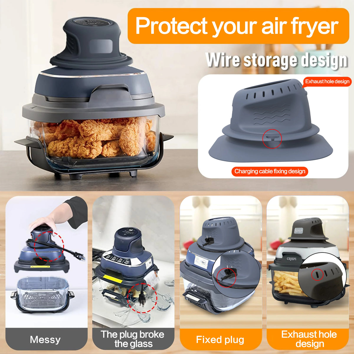 Silicone Protective Cover for Air Fryer