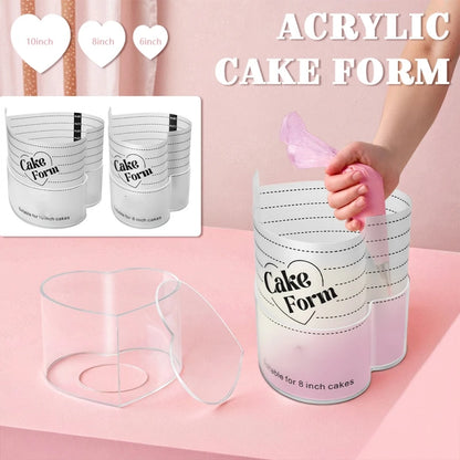 Adjustable heart cake ring