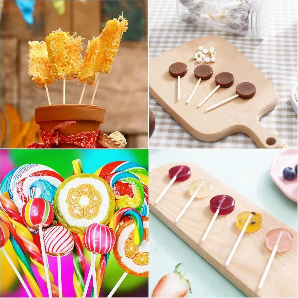 Hollow plastic lollipop sticks