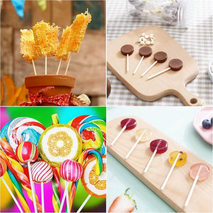 Hollow plastic lollipop sticks