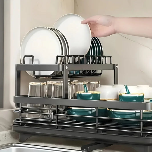 Double-tier dish rack