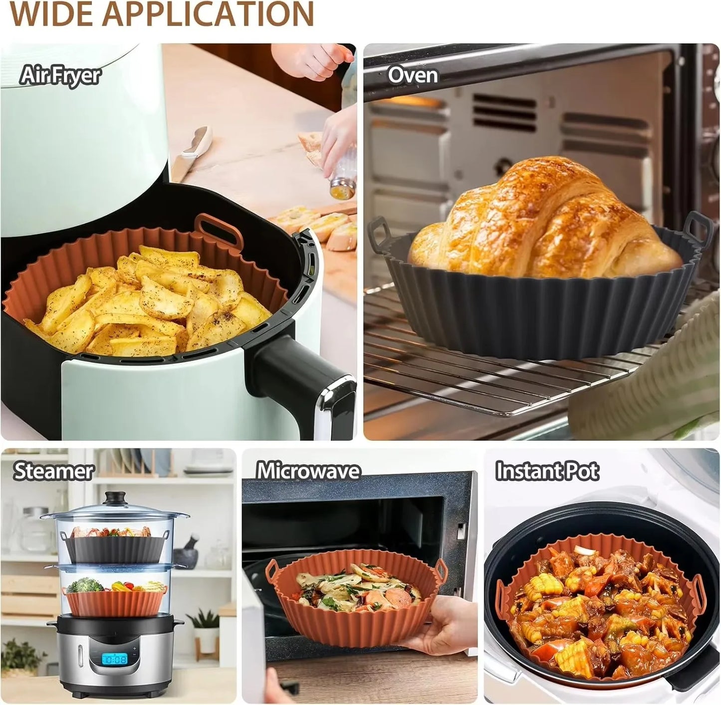 Air fryer silicone basket