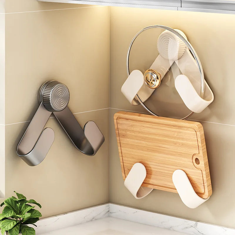 Wall-mounted pot lid rack