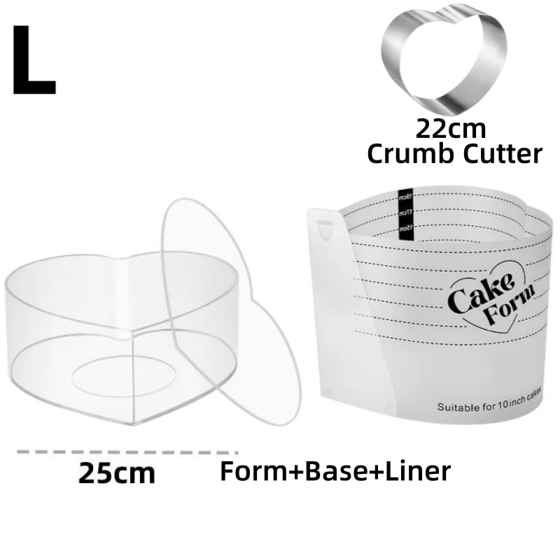 Adjustable heart cake ring