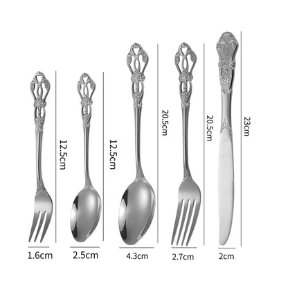 Gold Spoon and Fork Se