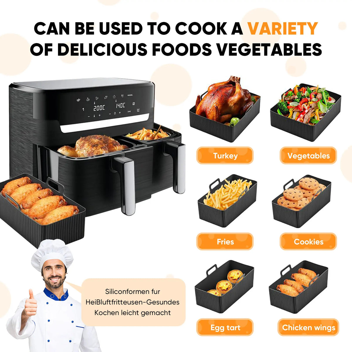 Silicone Air Fryer Tray