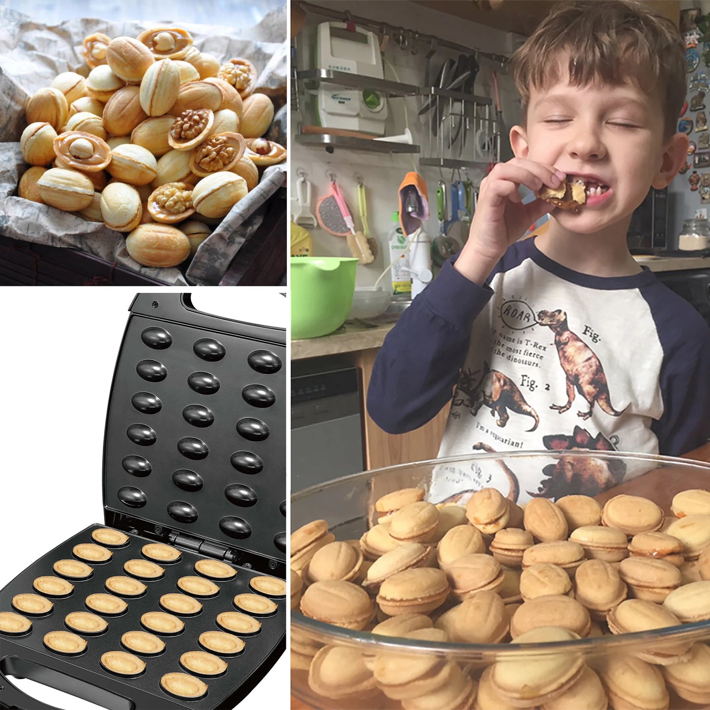 Electric walnut cake maker