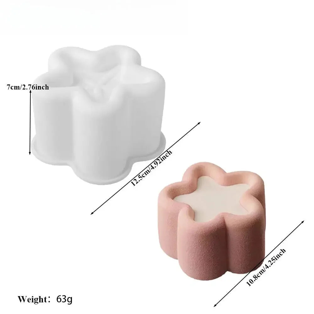 Flower and star silicone cake molds