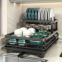 Double-tier dish rack