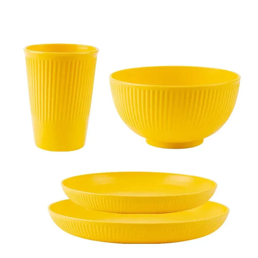 Vibrant Dish and Cup Set