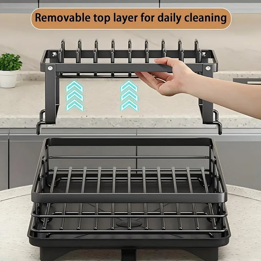 Double-tier dish rack