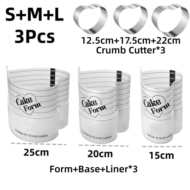 Adjustable heart cake ring