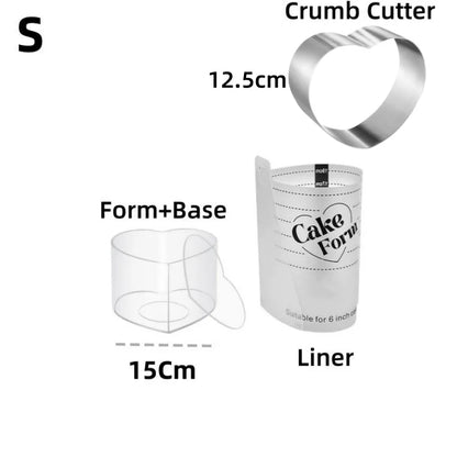 Adjustable heart cake ring