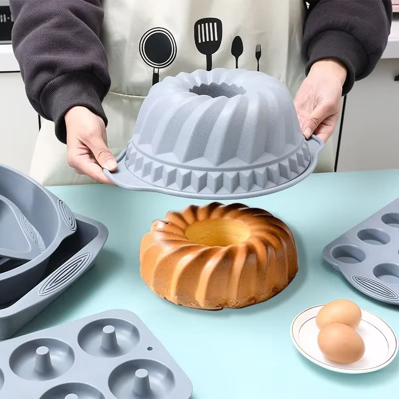 Gray Silicone Cake Pan