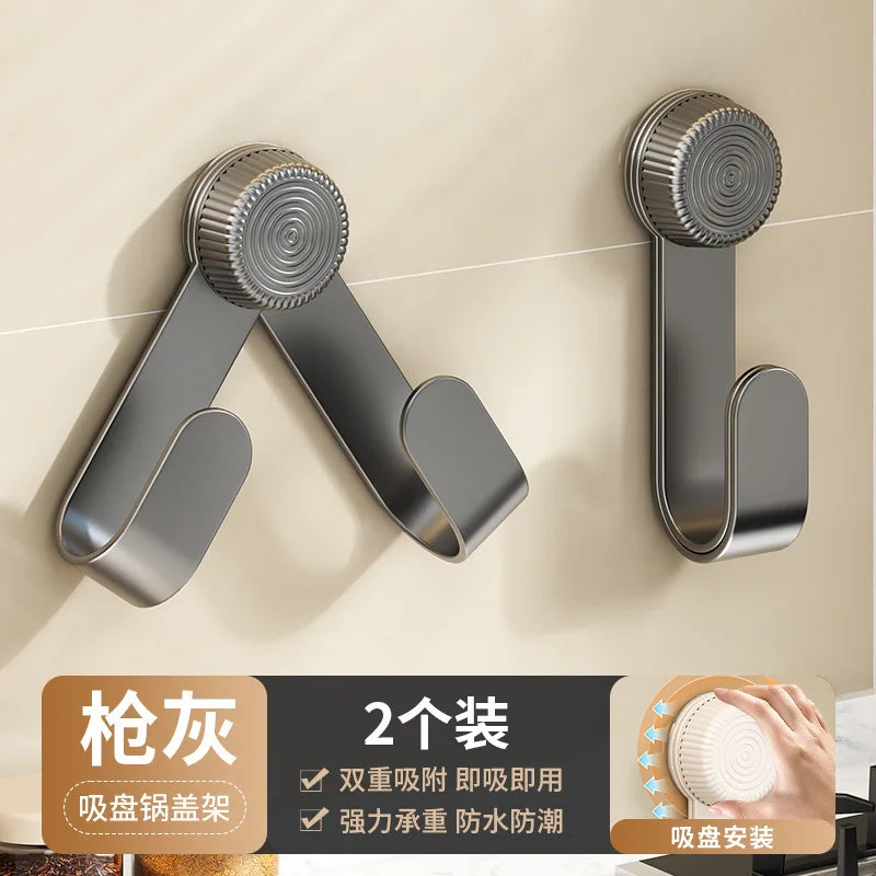 Wall-mounted pot lid rack