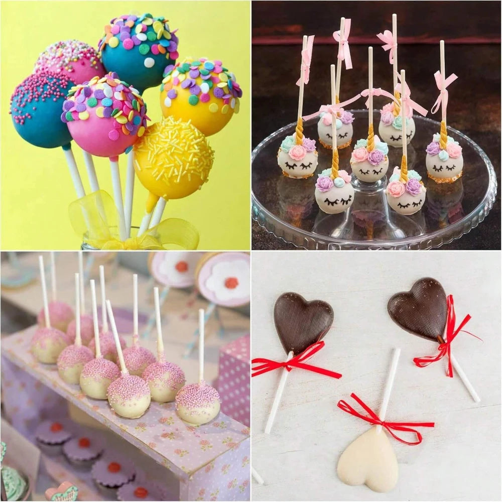 Hollow plastic lollipop sticks