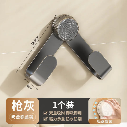 Wall-mounted pot lid rack