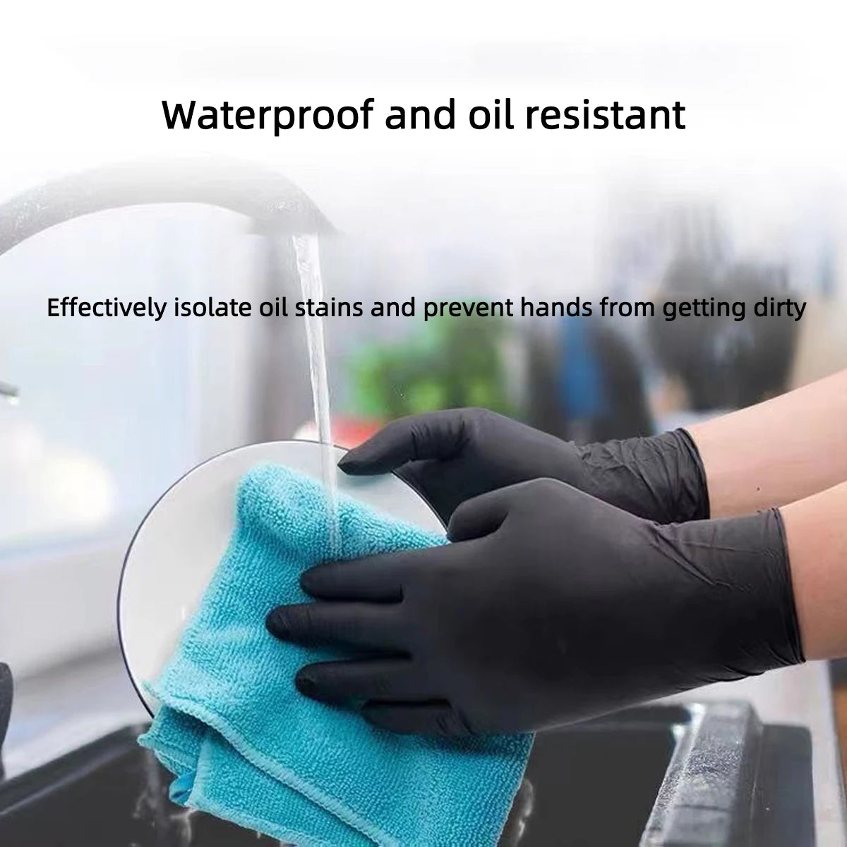 Black Nitrile Disposable Gloves