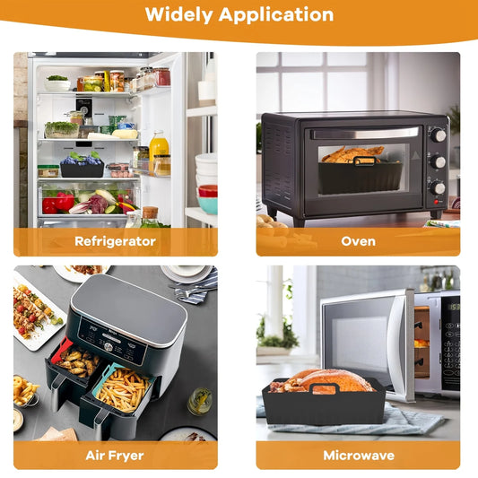 2pcs silicone air fryer liner