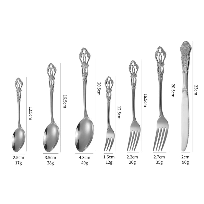 Gold Spoon and Fork Se