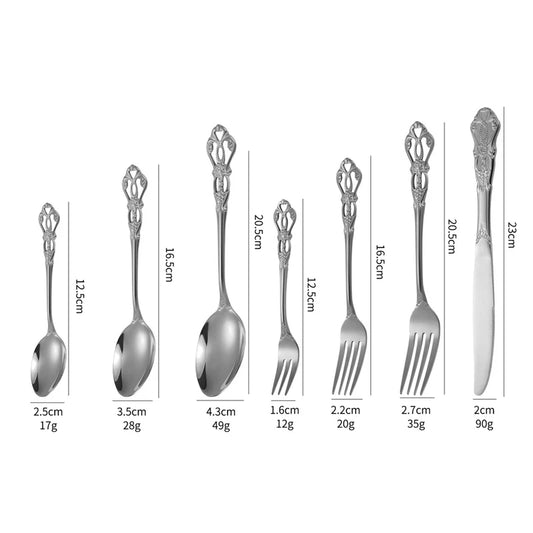 Gold Spoon and Fork Se