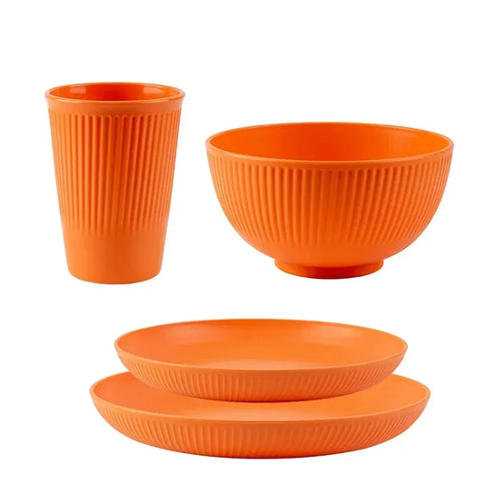 Vibrant Dish and Cup Set