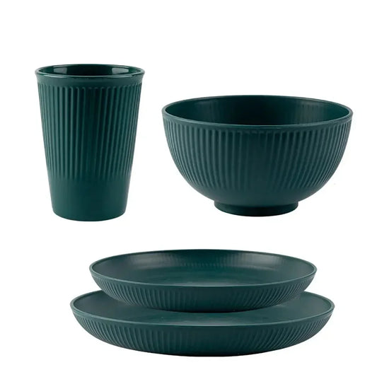 Vibrant Dish and Cup Set