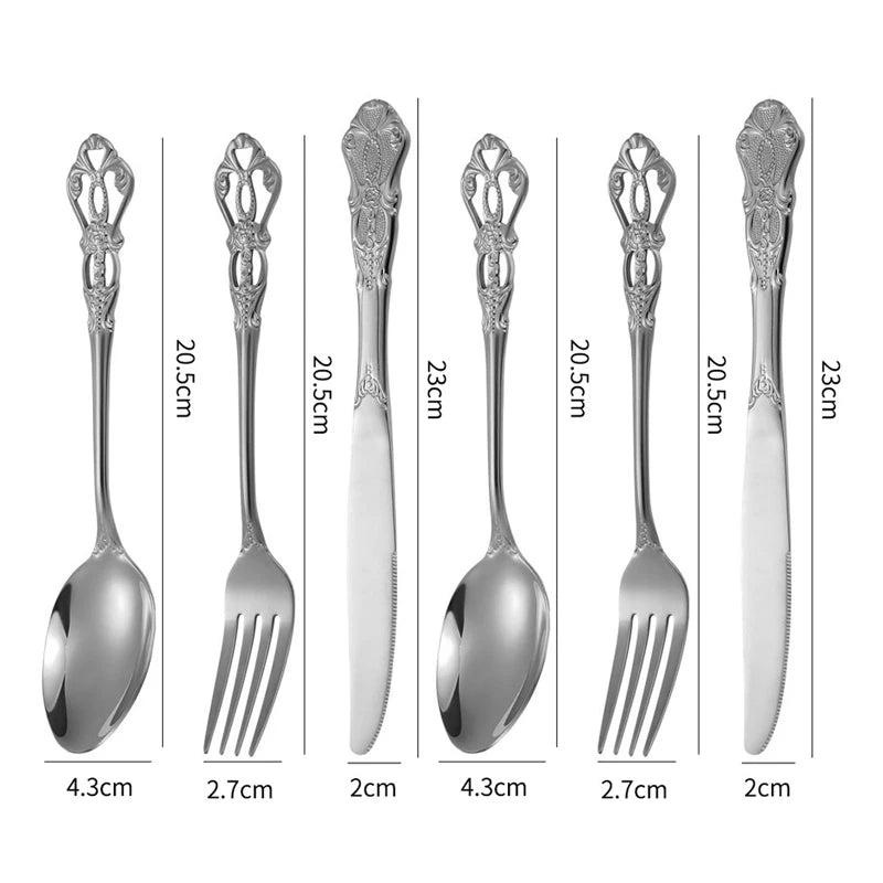 Gold Spoon and Fork Se