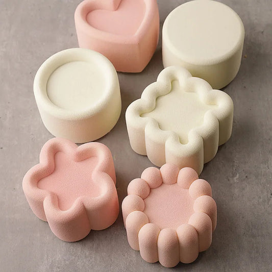 Flower and star silicone cake molds
