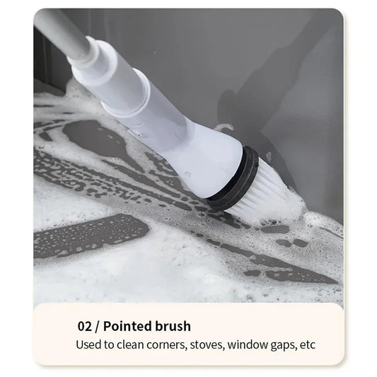6-in-1 electric cleaning brush