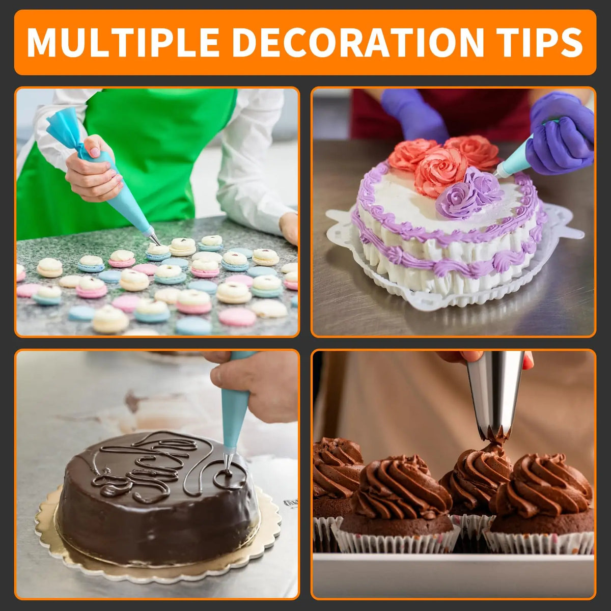 Piping bags and tips set