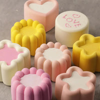 Flower and star silicone cake molds