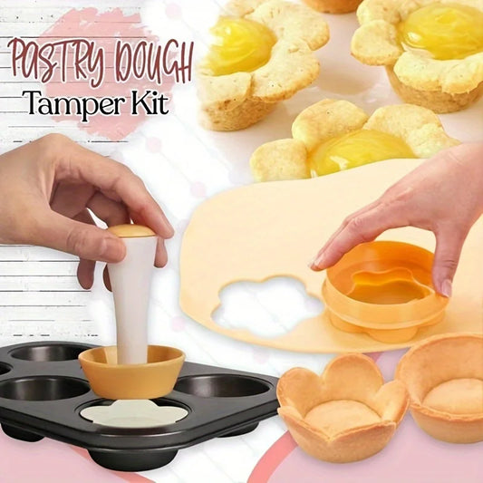 Pastry Dough Tamper & Flower Shaped Cutter