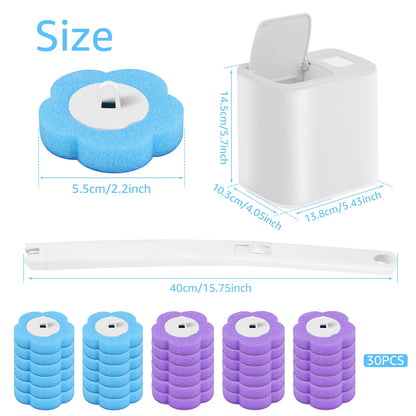 Toilet brush with replacement heads